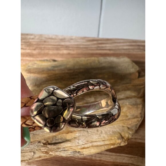 Brighton Braided Leather & Silver Snake Motif Bracelet - Picture 5 of 6